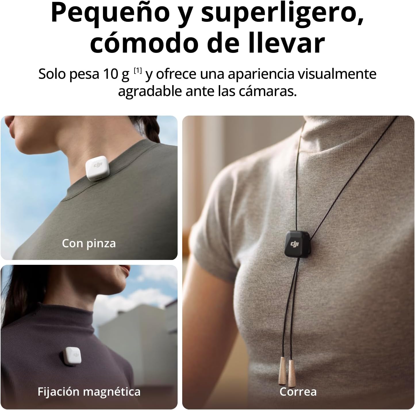 Micrófono lavalier inalámbrico detalles