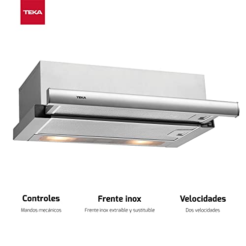 TEKA Campana Extractora Telescópica de 60 cm, Doble Turbina, 2 Velocidades, Acero Inoxidable, Instalación Recirculación, Modelo TL 6310 : Amazon.es: Grandes electrodomésticos
