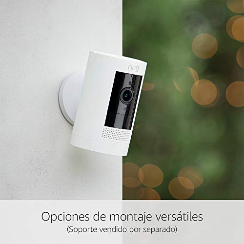 Ring Cámara exterior con batería (Stick Up Cam) | Cámara de vigilancia wifi para tu domicilio sin cables, con vídeo HD, comunicación bidireccional, instalación fácil | 30 días gratis de Ring Home : Amazon.es: Electrónica