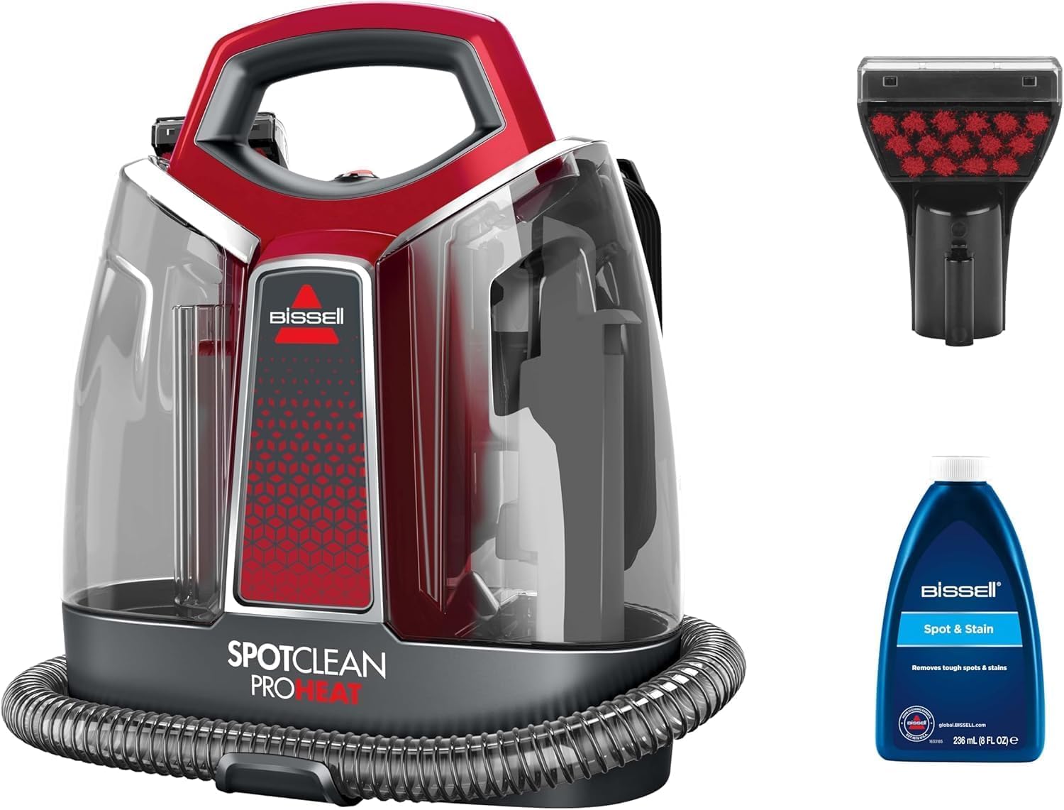 BISSELL SpotClean ProHeat, Aspiradora de Agua Tapiceria, Lava Aspiradora con Tecnología HeatWave, Limpiador de Liquidos para Alfombras, Tapiceria, Sofa, Autos y Más, Motor Potente de 330W, 36988 : Amazon.es: Hogar y cocina
