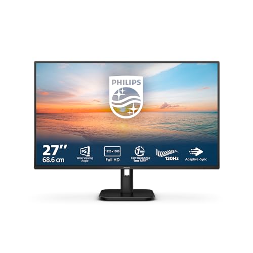 Philips 27E1N1100A Monitor 27 Pulgadas FHD, 120Hz, IPS, 1 ms MPRT, Adaptive Sync., Altavoces (1920×1080, 1x HDMI 1.4), Negro : Amazon.es: Informática