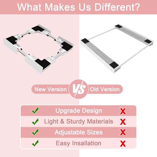 NIUXX Kit de Unión Universal para Lavadoras y Secadoras, Kit Apilado Universal con Cuerda de Trinquete, Accesorios para Lavadora y Secadora, Marco Intermedio Ajustable para Lavadoras de 46-66 cm : Amazon.es: Grandes electrodomésticos