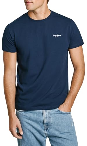 Pepe Jeans Original Basic 3 N Camisetas, Azul (Navy), M para Hombre: Amazon.es: Moda