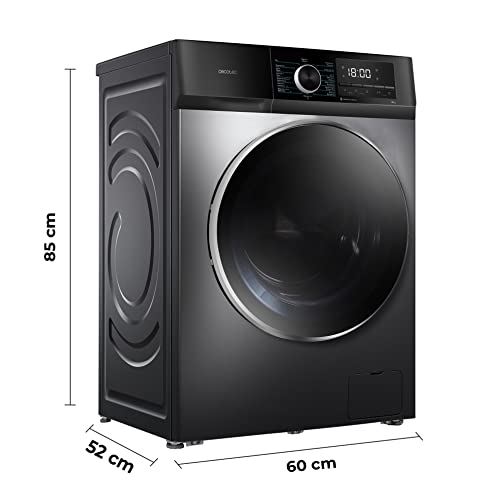 Cecotec Lavadora 8Kg Carga Frontal Bolero Dresscode 8500 Inverter Steel A. 1900W, 1400 rpm, Motor Inverter Plus, Bajo Consumo, 16 Programas, SteamMax, Delay Start, Acero : Amazon.es: Grandes electrodomésticos