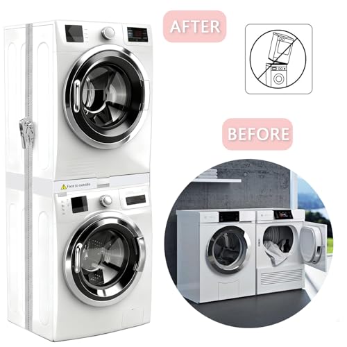 NIUXX Kit de Unión Universal para Lavadora y Secadora con Cuerda de Trinquete, Kit Apilado Universal, Marco Intermedio Universal para Lavadora y Secadora, tamaño ajustable (46-66 cm) : Amazon.es: Grandes electrodomésticos