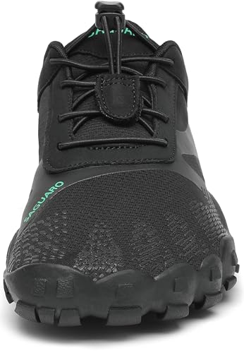 SAGUARO Hombre Mujer Minimalistas Zapatillas de Trail Running Ligeras y Respirable Zapatos Descalzos Gym Playa Calzado de Deportes Acuaticos para Correr Senderismo, Negro 43 EU : Amazon.es: Moda