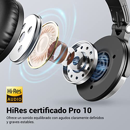OneOdio Pro10 Auriculares DJ con Cable, Estéreo de Mezcla y Monitor de Estudio, 50mm Controladores, 3.5 y 6.35mm Conector de Audio para PC AMP Grabación de Teléfono Piano Guitarra, Negro : Amazon.es: Instrumentos musicales