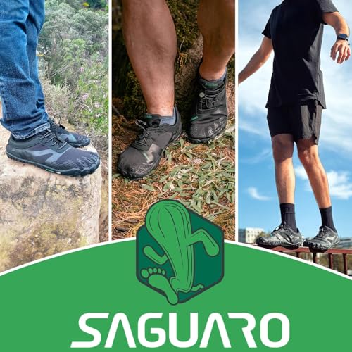 SAGUARO Hombre Mujer Minimalistas Zapatillas de Trail Running Ligeras y Respirable Zapatos Descalzos Gym Playa Calzado de Deportes Acuaticos para Correr Senderismo, Negro 43 EU : Amazon.es: Moda