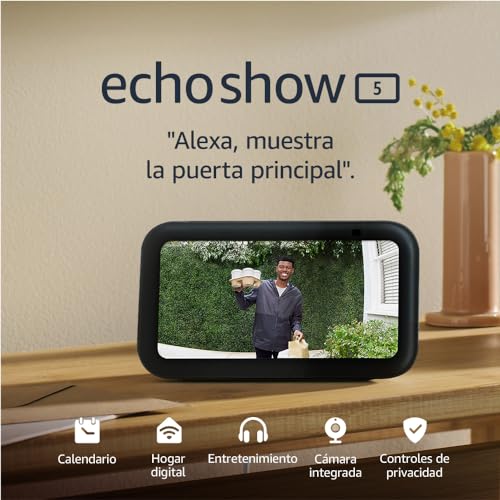 Echo Show 5 (Última generación) | Pantalla táctil inteligente diseñada para controlar tus dispositivos de Hogar digital y más | Antracita, con Acceso Anticipado a Alexa+ : Amazon.es