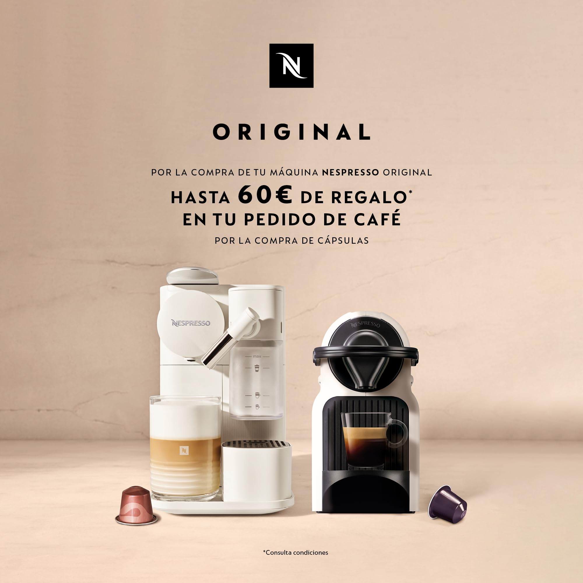Nespresso De’Longhi Inissia EN80.B – Cafetera monodosis de cápsulas Nespresso, 19 bares, apagado automático, color negro : Amazon.es: Hogar y cocina