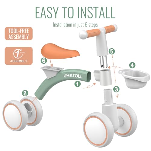 Umatoll Bicicleta sin Pedales para niños a Partir de 1 Año de Equilibrio, Juguetes Bebés de 12 a 24 Meses, Bici Bebe con Canasta, Pimera Bicicleta para Niños y Niñas como Regalo Cumpleaños (Verde) : Amazon.es: Juguetes y juegos