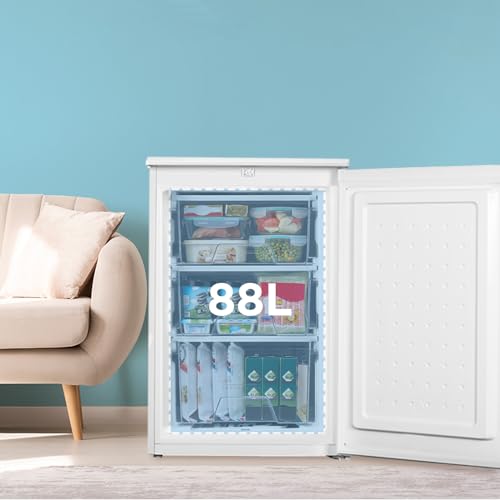 COMFEE’ RCU83WH3EU(E) Congelador vertical independiente 88 Litros, 3 cajones, Congelador de gran capacidad, Termostato ajustable, Puerta reversible, Blanco : Amazon.es: Grandes electrodomésticos
