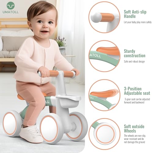 Umatoll Bicicleta sin Pedales para niños a Partir de 1 Año de Equilibrio, Juguetes Bebés de 12 a 24 Meses, Bici Bebe con Canasta, Pimera Bicicleta para Niños y Niñas como Regalo Cumpleaños (Verde) : Amazon.es: Juguetes y juegos