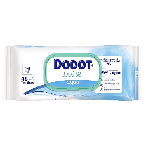 Dodot Toallitas Pure Aqua Para Bebé, 864 Toallitas (18 Packs de 48 Unidades), Ayuda A Restaurar El PH Natural De La Piel, 99% Agua, Sin plástico : Amazon.es: Bebé