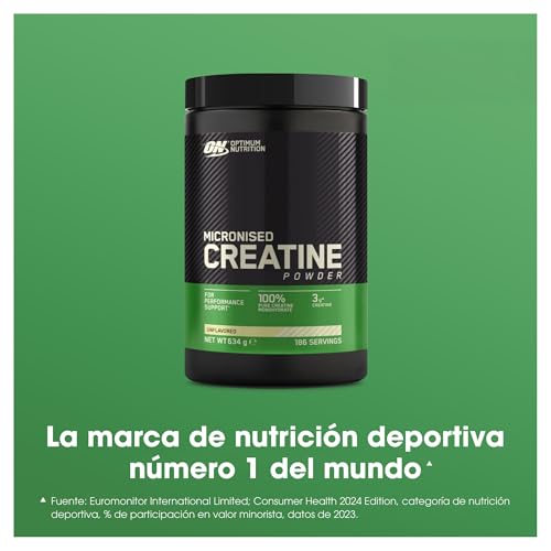 Optimum Nutrition Creatina Micronizada en Polvo, Sin Sabor, 634g, 186 Servicios : Amazon.es: Salud y cuidado personal