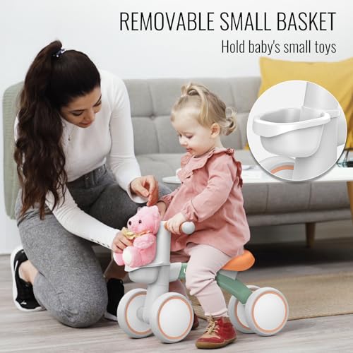 Umatoll Bicicleta sin Pedales para niños a Partir de 1 Año de Equilibrio, Juguetes Bebés de 12 a 24 Meses, Bici Bebe con Canasta, Pimera Bicicleta para Niños y Niñas como Regalo Cumpleaños (Verde) : Amazon.es: Juguetes y juegos