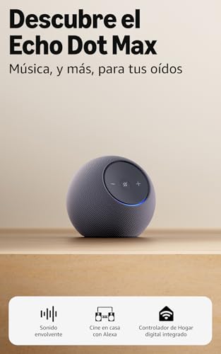 Amazon Echo Dot Max (última generación): altavoz con sonido envolvente y controlador de Hogar digital integrado, Grafito, con Acceso Anticipado a Alexa+ : Amazon.es
