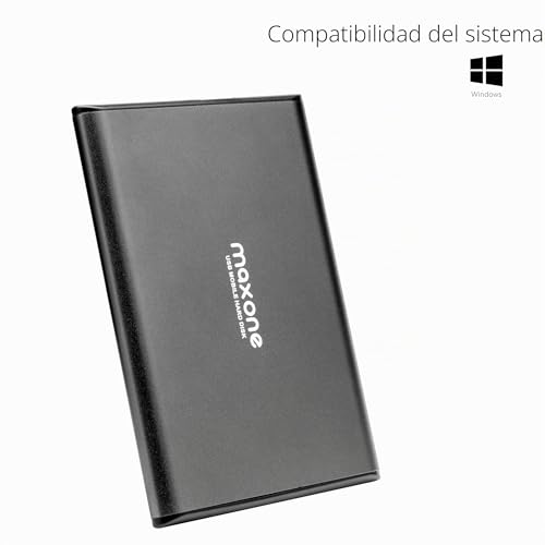 Maxone Disco Duro Externo 500GB – 2.5″ USB 3.0 Ultrafino Diseño Metálico HDD Portátil para Mac, PC, Laptop, Ordenador, Xbox One, PS4, Smart TV, Chromebook – Grey : Amazon.es: Informática