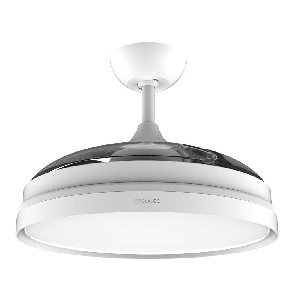 Cecotec Ventilador de Techo con Aspas Retráctites y Lámpara EnergySilence Aero 4280 Invisible White. 40 W, Diámetro 42″ (106cm), Temporizador, 3 Tonos de Luz, Función Verano-Invierno : Amazon.es: Bricolaje y herramientas