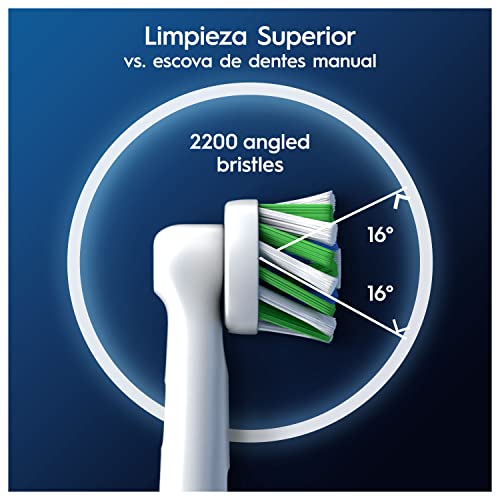 Oral-B Pro CrossAction Cabezales de Recambio Originales, Blanco, Pack de 10 – Recambios para Cepillo de Dientes Eléctrico Oral B Pro, con Indicador de Uso, Eliminación de La Placa Bacteriana : Amazon.es: Salud y cuidado personal