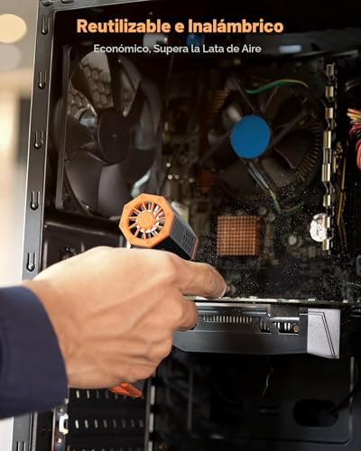 WOLFBOX – Soplador de aire eléctrico inalámbrico de 110000 rpm, mini soplador ajustable de 3 engranajes con carga rápida : Amazon.es: Oficina y papelería