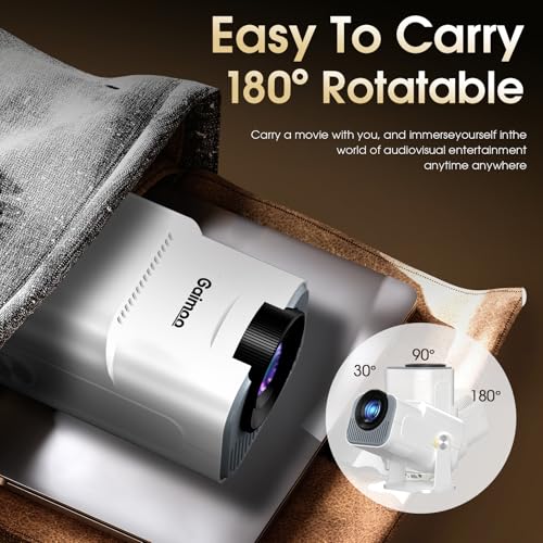 [App Integrada] 2026 Upgraded Proyector Portátil 1920x1080P 4K Supote Videoproyector Dual Control WiFi 6 BT5.2 180° Rotation Compatible con HDMI/TV Stick/USB/Laptop, Blanco : Amazon.es: Electrónica