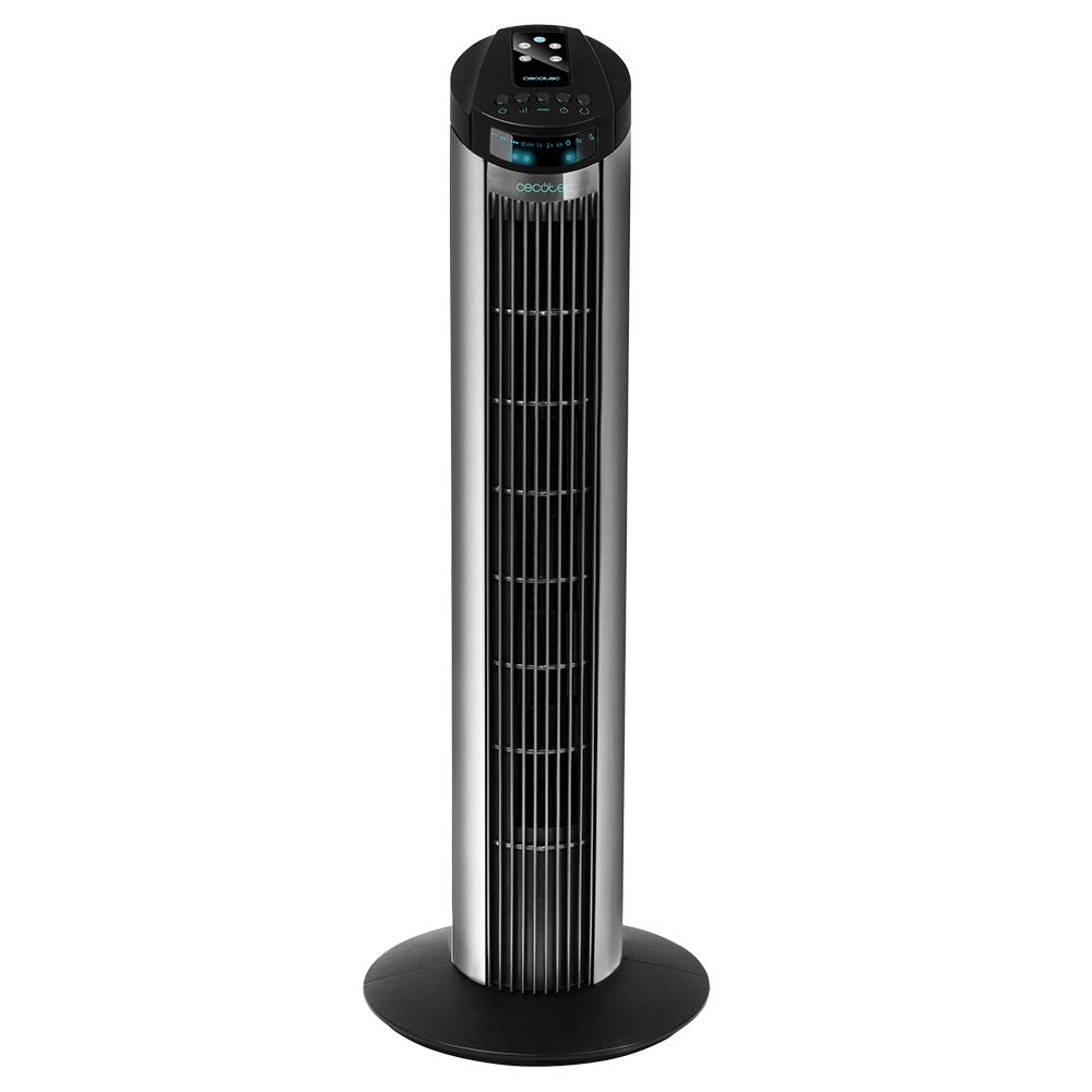 Cecotec Ventilador de Torre Digital con Temporizador y Mando a Distancia EnergySilence 890 Skyline. 50 W, 30» (76cm) de Altura, Oscilación, Motor de Cobre, 3 Velocidades, 3 Modos, Negro : Amazon.es: Hogar y cocina