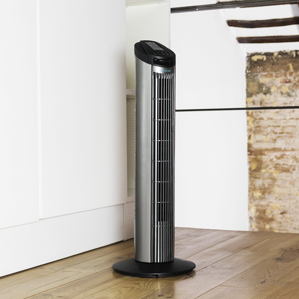 Cecotec Ventilador de Torre Digital con Temporizador y Mando a Distancia EnergySilence 890 Skyline. 50 W, 30» (76cm) de Altura, Oscilación, Motor de Cobre, 3 Velocidades, 3 Modos, Negro : Amazon.es: Hogar y cocina