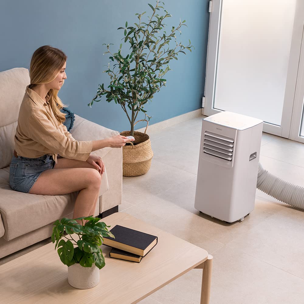 Cecotec Aire Acondicionado Portátil con Mando a Distancia ForceClima 7100. 7000 BTU, Bajo Consumo, Pantalla LED, 4 Modos, 2 Velocidades, Cobertura 15-20m2 : Amazon.es: Hogar y cocina