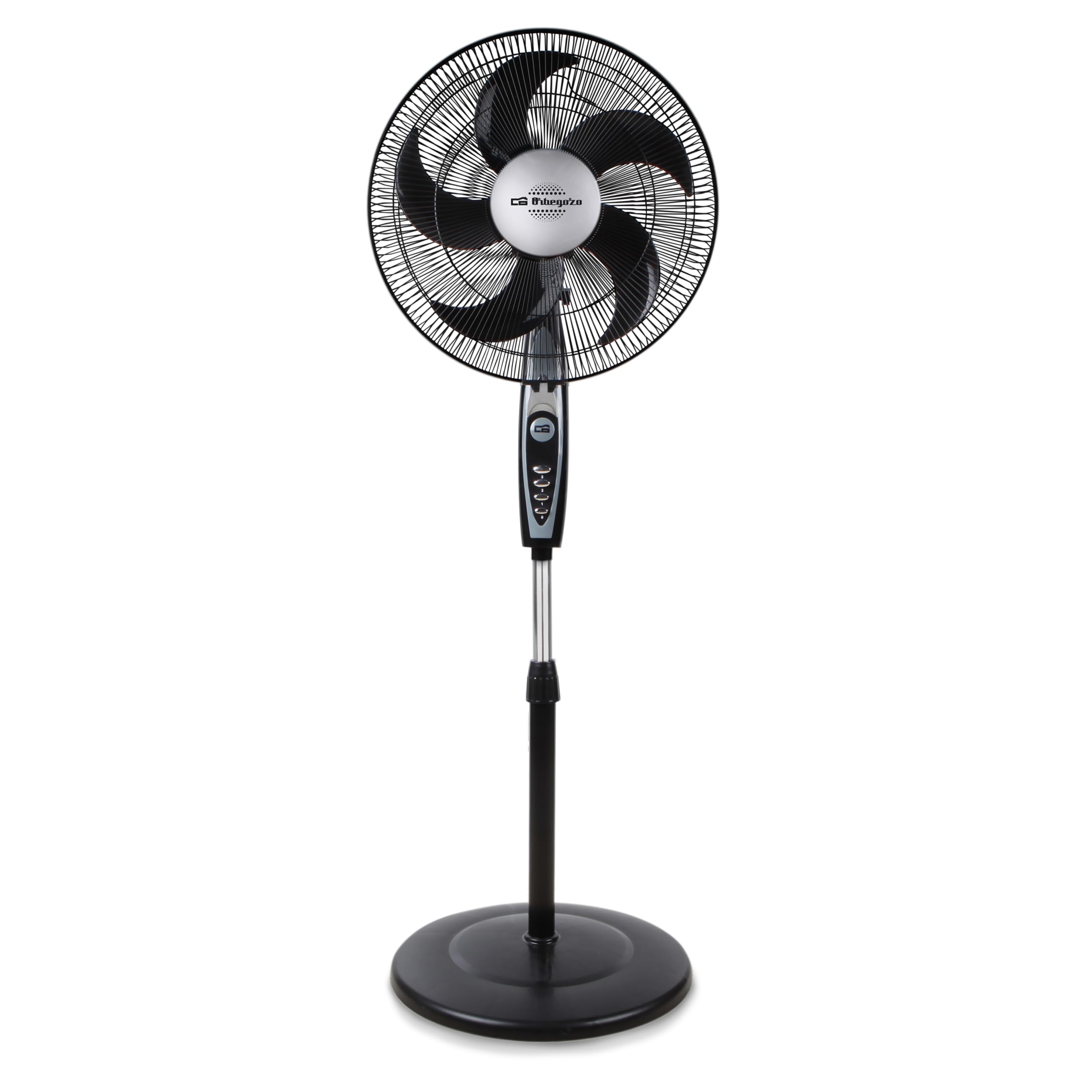 Orbegozo SF 0149, Ventilador de pie, 60 W, 3 velocidades, oscilante, silencioso, cabezal inclinable, altura regulable hasta 128 cm, rejilla de seguridad, tamaño de aspas 40 cm, color negro : Amazon.es: Hogar y cocina