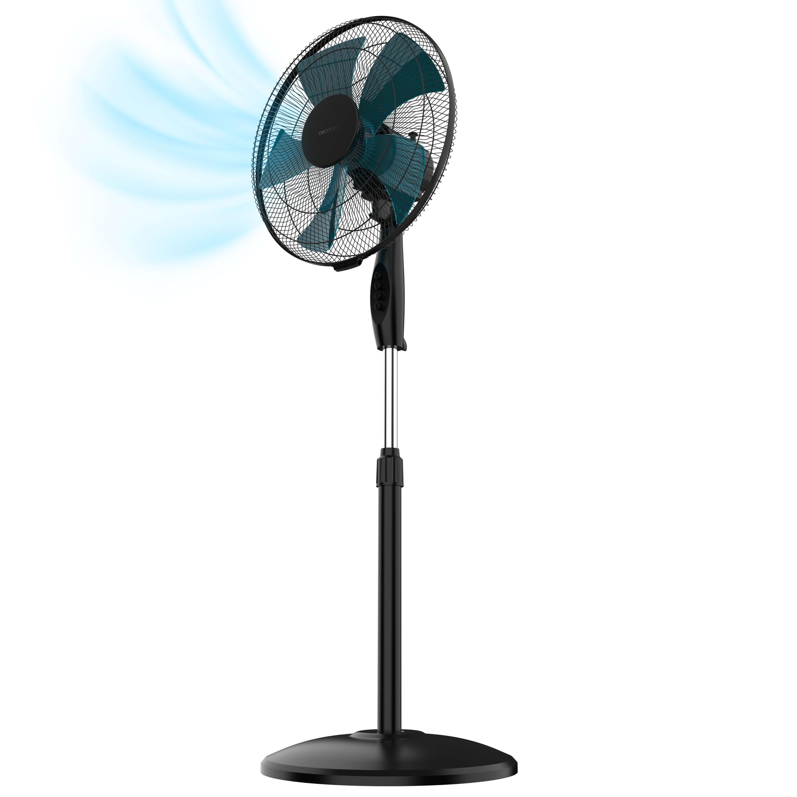 Cecotec Ventilador de Pie EnergySilence 515 WindLite Pro Black. 56W, Diámetro 16” (40cm), 3 Velocidades, Oscilación Automática, Altura Ajustable, 5 Aspas y Máxima Seguridad, Negro : Amazon.es: Hogar y cocina