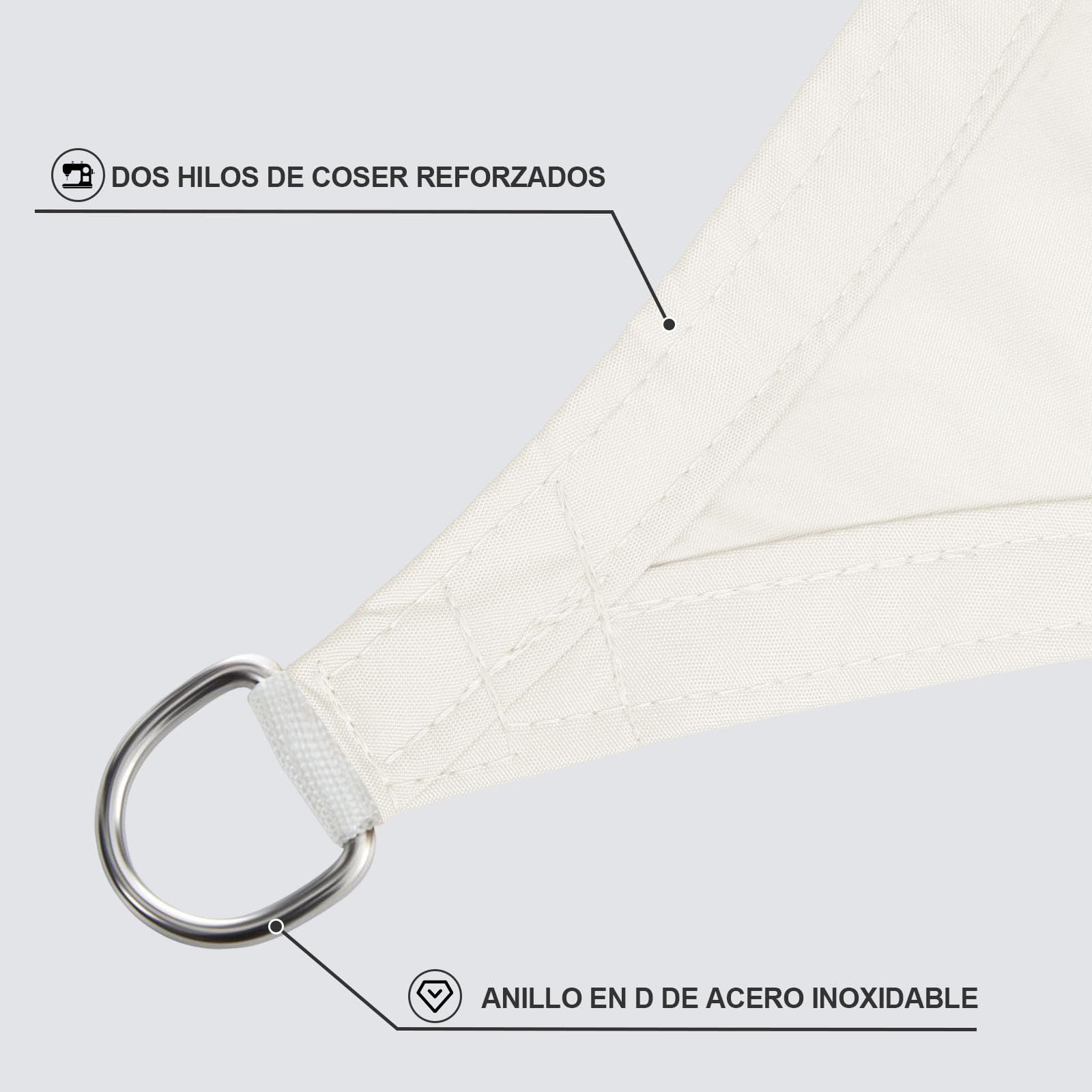 Sunnylaxx 3x4m Impermeable Toldo Vela de Sombra, Rectangular Crema Toldos Exterior Terraza Protección Rayos UV para Exteriores, Pergola, Jardín,Terrazas: Amazon.es: Jardín