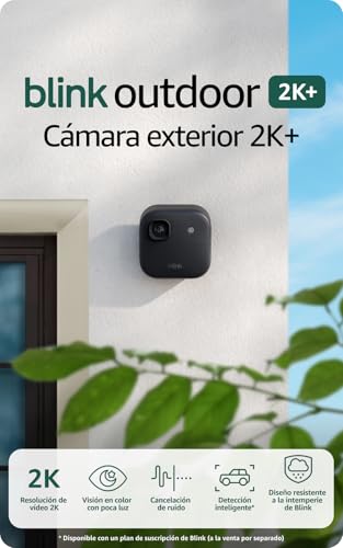 Cámara exterior 2K+ Blink (última generación) — cámara de seguridad inteligente inalámbrica, resolución de vídeo 2K, módulo de sincronización básico Incluido: sistema de 1 cámara, Negro : Amazon.es: Otros Productos