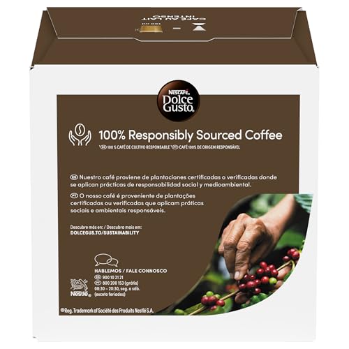 NESCAFÉ Dolce Gusto Café con Leche intenso – Cápsulas de Café, 48 Cápsulas (3 x 16) – Intensidad 9 – Originales para cafeteras Dolce Gusto : Amazon.es: Alimentación y bebidas