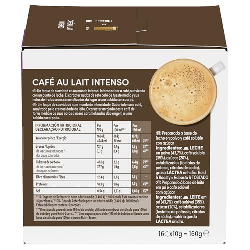 NESCAFÉ Dolce Gusto Café con Leche intenso – Cápsulas de Café, 48 Cápsulas (3 x 16) – Intensidad 9 – Originales para cafeteras Dolce Gusto : Amazon.es: Alimentación y bebidas